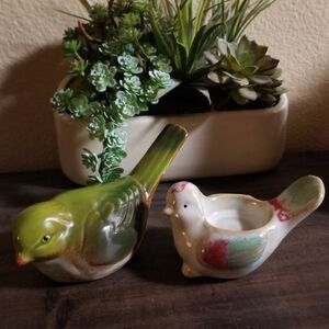 Home Designs Colorful Stoneware Birds One‎ Tealight Holder